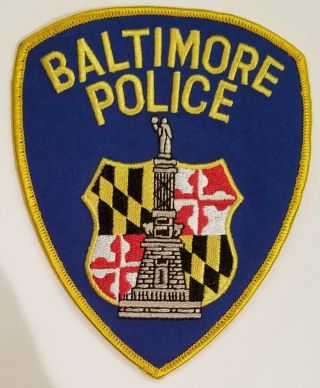 Baltimore City Police Maryland Md Embroidered Color Shoulder Patch