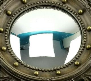 Vintage 1945 Homco Federal Eagle Nautical Porthole Convex Mirror - Made in USA 2