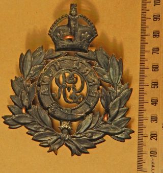 ' TERRA NOVA ' Canada Police Helmet Plate Badge Newfoundland Constabulary Geo 5th 6