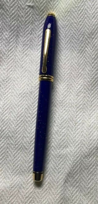 Cross Townsend Lapis Lazuli 22k Gold Rollerball Pen.