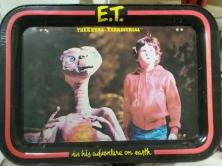 Vintage 1982 E.  T.  The Extra Terrestrial Metal Folding Tv Dinner Lap Tray