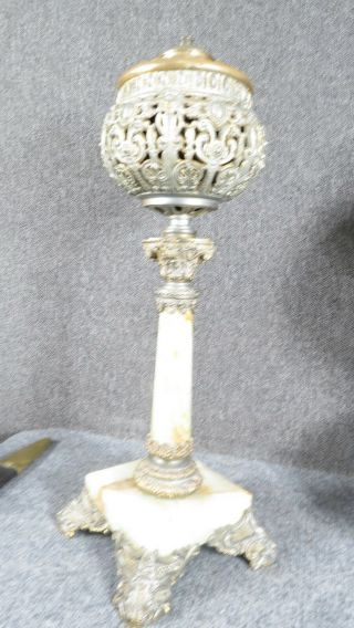 Antique Onyx P & A Banquet Lamp