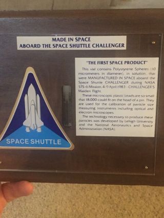 Nasa Apollo Space Shuttle Challenger Sts - 6 Flown Space Item