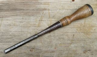 Vintage James Swan Tool Co.  3/8 " - Wide Antique Wood Chisel Wooden Handle