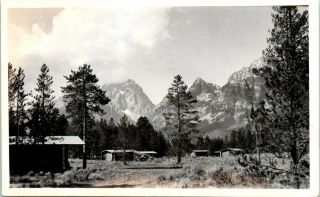 1950s Rppc Real Photo Postcard Pm Miles City Montana Yellowstone Mt Log Cabin