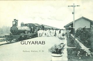 Railway Station,  P.  W.  Province Wellesley,  Prai,  Seberang Perai,  Penang,  Open 1899