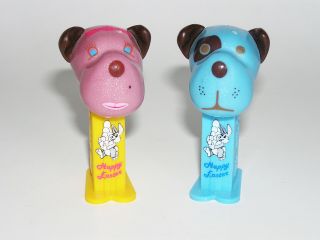 2016 Easter Barky Brown Mini Pez Set - Glitter Heads