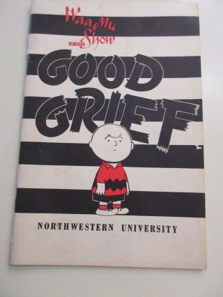 Northwestern University 1959 Waa Mu Program Sheet Music Charlie Brown Good Grief