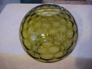 Victorian Amber Honeycomb Kerosene Oil Banquet Ball Lamp Shade 7 " Diameter