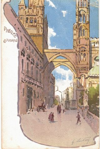 Italy Palermo Cathedral Artist Signed 1901