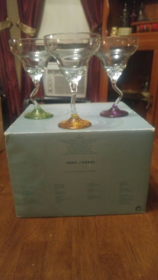 Partylite Fun In The Sun Margarita Glasses 3 Out Of 4