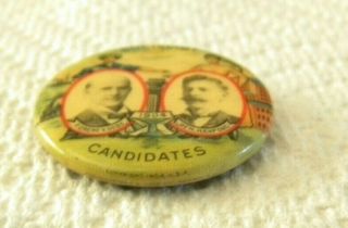 1904 Socialist Candidates Political Pinback,  Eugene V.  Debs & Ben.  Hanford 5