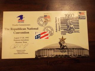 Houston Astrodome Post Office Card - Convention Election Inauguration Cancels