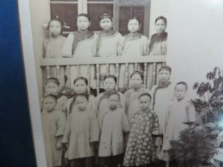 RARE CHINESE CABINET CARD PHOTOGRAPH CHINESE SCHOOL,  MISSIONARY,  CHILDREN - CHINA 7