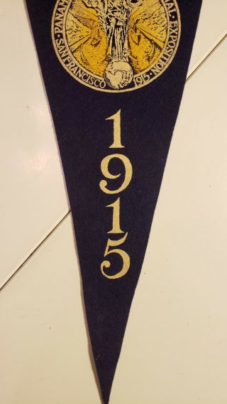 1915 SAN FRANCISCO PANAMA PACIFIC PPIE EXPOSITION PENNANT 3