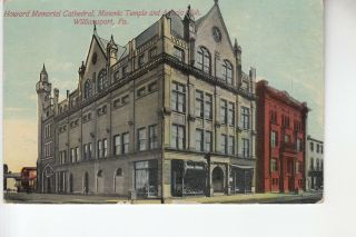 Souvenir Pc Of Masonic Temple Acacia Club From Pc Arcade Williamsport Pa