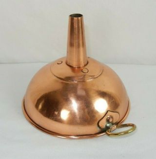 Vintage Copper Funnel 6 Inches X 5 Inches