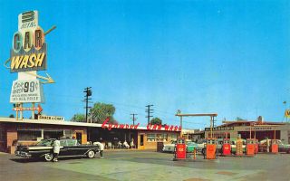 Lynwood Ca 99¢ Car Wash Shell Gas Station $1.  00 Off Postcard