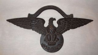 Vintage Cast Iron Eagle Plaque Wall Hanging 17 " 1776 1976 America Centennial