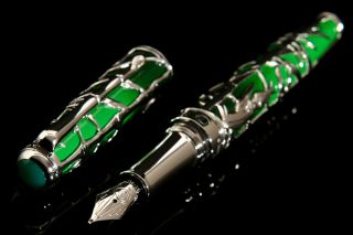 Caran d ' Ache BAMBO Sterling Silver Fountain Pen,  Limited Edition,  Prices 88. 2