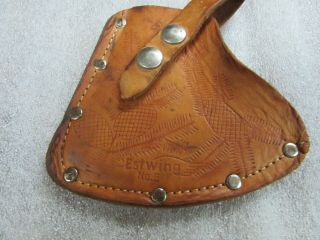 ESTWING No.  5 LEATHER HATCHET SHEATH COVER EMBOSSED 2