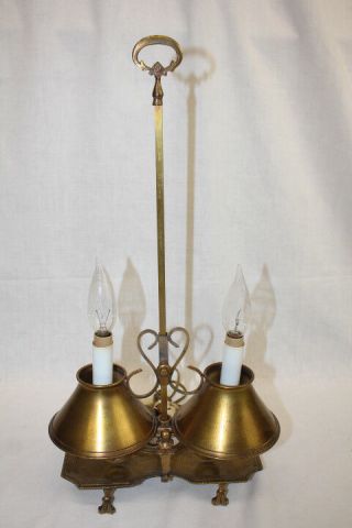 Rare Early Frederick Cooper Double Bouillotte Brass Candlestick Student Lamp 7