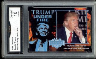 2016 Donald Trump Decision Trump Under Fire Card Gem 10 Tuf9