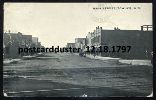1797 - Towner North Dakota 1918 Main Street Stores.  Cafe