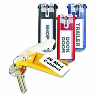 Durable Key Tags For Locking Key Cabinets Plastic 1 1/8 X 2 3/4 Assorted 24/pack