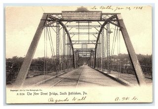 Vintage Postcard Rotograph Street Bridge South Bethlehem Pennsylvania M1