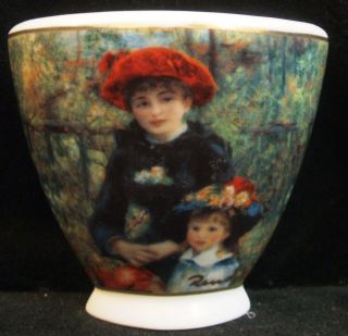 Vintage Goebel Artis Orbis Renoir 2 Sisters On The Terrace Small Vase Cup