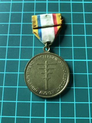 Boy Scout Augustus 1937 Amsterdam Jamboreetocht Staff Participant Medal 2