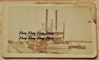 Carte De Visite Steamboat Tidlewave Of Diamond Jo Line Steamers