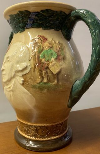 Royal Doulton Two Handled Loving Cup Jug Figural George Washington Hard To Find 8