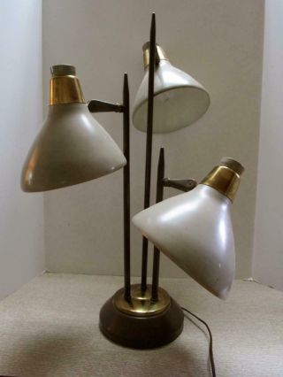 Vintage Bullet Shade Table / Desk Lamp.  Atomic.  Mid Century
