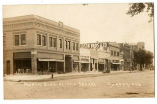 Ne Nebraska Aurora North Side Of The Square Scene Hamilton County Postcard Rppc