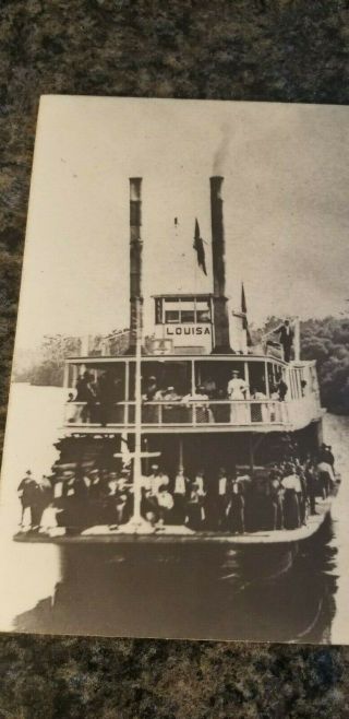 Vintage Black and White Photo Louisa Steamship on Suwannee River,  Florida 2