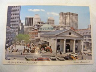Vintage Postcard Of Quincy Market Boston,  Massachusetts