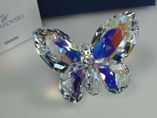 Swarovski Crystal Butterfly,  Aurora Borealis Retired 2011 Mib 953056