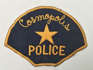 Cosmopolis Police,  Washington Old Cheesecloth Shoulder Patch 1950s?