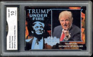 2016 Donald Trump Decision Trump Under Fire Card Gem 10 Tuf12