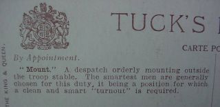 Tuck ' s Oilette Postcard Pre WW1 17th Lancers Mount Military 2