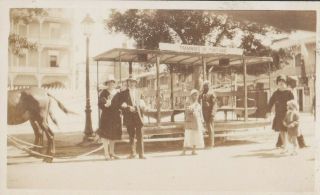 Port Said,  Egypt Horse Trolley,  Driver,  People,  Real Photo C 1920`s