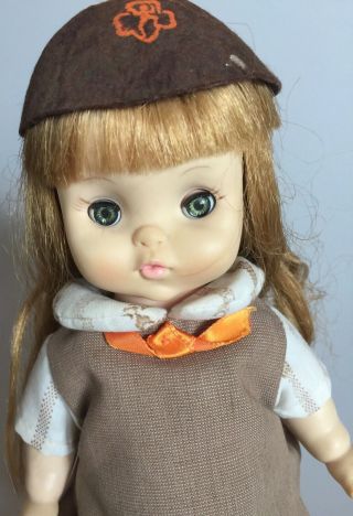 Effanbee Brownie Girl Scout Doll in Uniform 1966 Sleepy Eyes 3