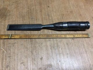 Vintage Mortise Chisel 13/16” Razor - Sharp Unique Handle Made In Germany Pre Wwll