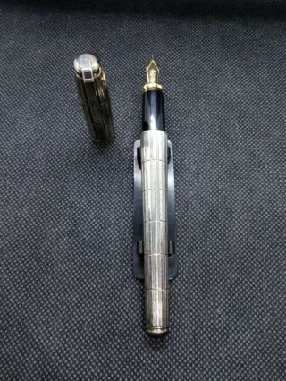 S.  T.  Dupont Fidelio Set Fountain Pen & Pencil In Leather CaseNib Gold 14K Broad 2