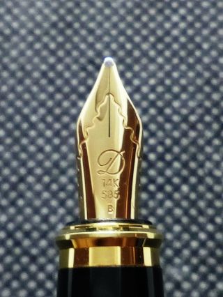 S.  T.  Dupont Fidelio Set Fountain Pen & Pencil In Leather CaseNib Gold 14K Broad 4