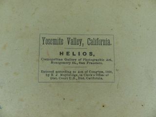 Antique Stereoview Photo Maybridge Helios Yosemite Valley California 1868 7