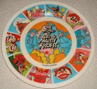 World Of Sid And Marty Krofft Atlanta Georgia Sovenier Plate 1975
