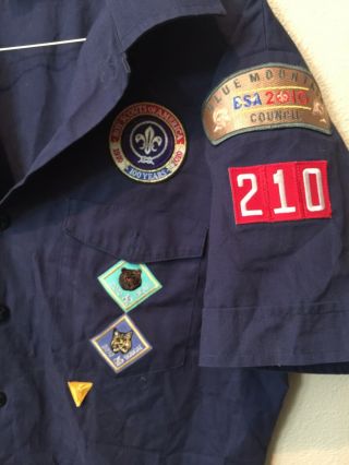 Bsa Boy Scout Uniform Shirt Youth Xl Made In Usa Short Sleeve Cotton Blend